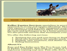Tablet Screenshot of kellerequineservices.com